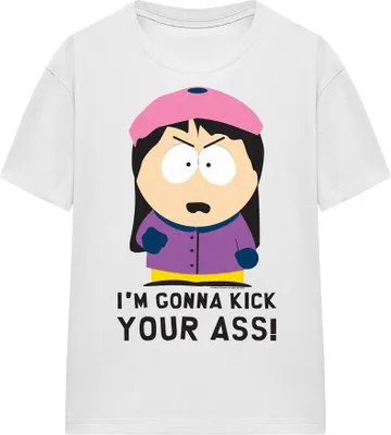 Obrázok produktu pre South Park - Tričko "Nakopem ti prdel" pre mužov/dámy Uni TV15959 (L) (Biela)