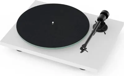 Obrázek produktu pro Pro-Ject T1 EVO, Gramofon s řemínkovým náhonem, Černá, Bílá, Sklo, 33,45 ot/min, 65 dB, 21,9 cm
