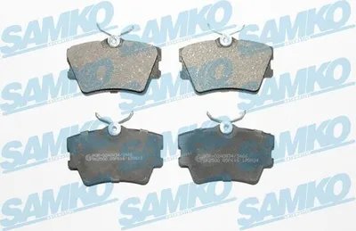 Produktbild von SAMKO Bremsbeläge Satz Hinten Bremsklötze für VW Transporter IV Bus (70B, 70C, 7DB, 7DK, 70J, 70K, 7DC, 7DJ) 5SP616