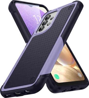 Produktbild von Für Samsung Galaxy A23/A32 5G/A13 4G/A13 5G/A04S Hülle Militärqualität Stoßfest Hybrid 2 in 1 Hart PC Weich TPU Handyhülle Lila Blau