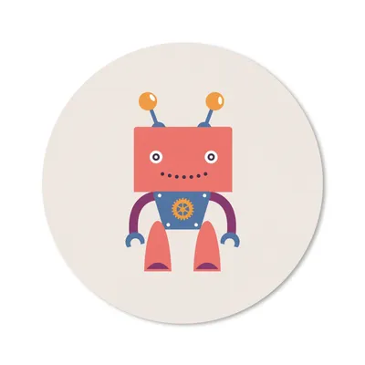 Produktbild von MuchoWow® Mauspad Mousepad Roboter - Getriebe - Gesicht - Antenne - Kinder - Jugendliche 20x20 cm - Mousepads - Maus Mat - Pad - Mausunterlage - Schreibtischmatte