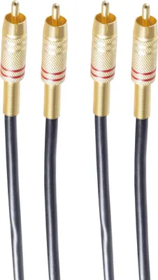 Produktbild von shiverpeaks 2 Metallcinchstecker/ 2 Metallcinchst. verg. 0,5m