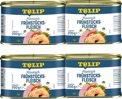 Produktbild von TULIP 4x 200g Frühstücksfleisch Original Dänische Delikatesse in Konservendose