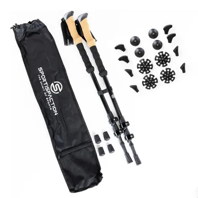 Produktbild von Sportisfaction Carbon Wanderstöcke Ultraleicht 260g Teleskop Trekkingstöcke 63-140cm