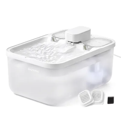 Obrázek produktu pro Feandrea, fontána pro kočky, objem 4,5 litru, tichý dávkovač vody s 3 filtry a ochranou proti běhu na sucho