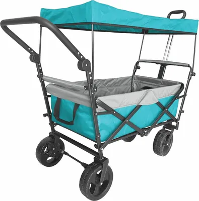 Produktbild von Outdoor active Bollerwagen ''Petrol'' mit Dach, faltbar