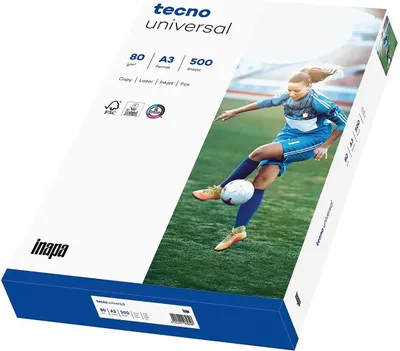 Produktbild von inapa Drucker-/Kopierpapier tecno Universal: 80 g/m², A3, 500 Blatt, weiß – Allround-Papier