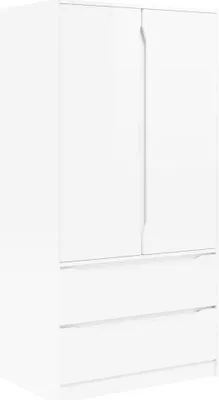 Produktbild von vidaXL Kleiderschrank Hochglanz Weiß 79,5 x 49 x 156 cm Holzwerkstoff