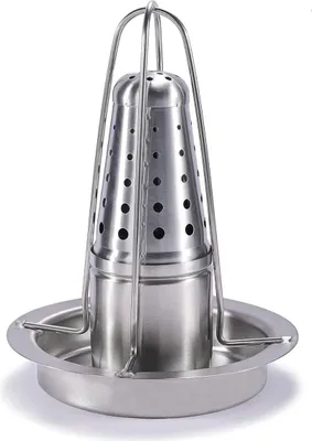 Produktbild von Hähnchenbräter,Edelstahl Hähnchengrill,Edelstahl Hähnchenbräter mit Bierdosenhalter, Abtropfschale, für Huhn, Ente, Gans