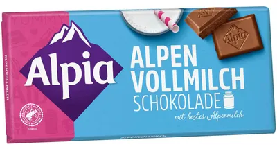 Produktbild von Alpia Alpenvollmilch Schokolade 100g