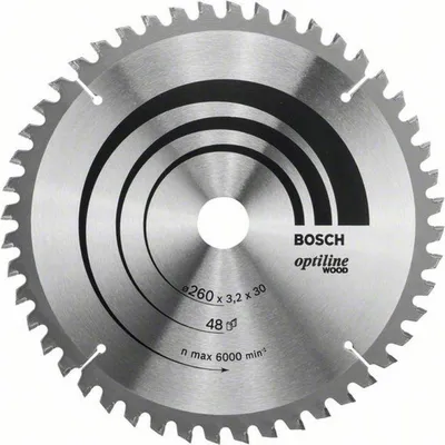 Image de Lame de scie circulaire BOSCH Optiline Wood Ø 30mm - 260X30X3.2 - 48DN - 2 608 641 202