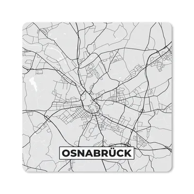 Produktbild von MuchoWow® Mauspad Mousepad Stadtplan - Deutschland - Karte - Osnabrück 20x20 cm - Mousepads - Maus Mat - Pad - Mausunterlage - Desk Mat - Bureauartikeln