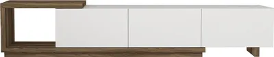 Produktbild von RTV-Schrank mit 3 Schubladen und 1 Fach - Weiß und natürlich - DUKIAN