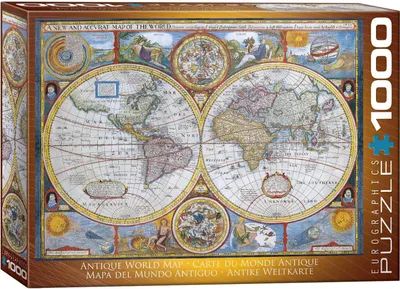 Produktbild von 1000 Teile Puzzle - Antike Weltkarte