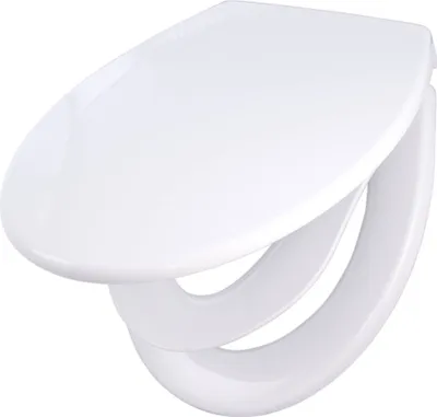 Produktbild von banjado Familien WC Sitz mit Absenkautomatik 37x44,5x5cm  - Klodeckel/Klobrille mit kindersitz aus hochwertigem Polypropylen [TDWK Blanco]