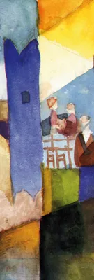Zdjęcie produktu dla August Macke art print picture - Kairouan III, szczegół (158 x 53 cm)