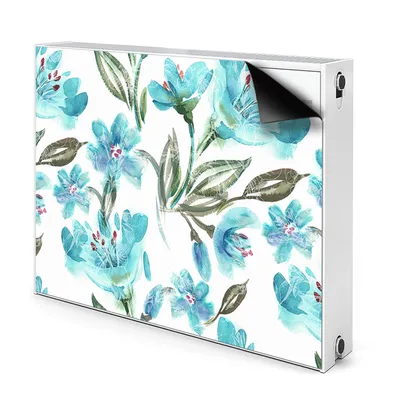 Produktbild von Magnet Heizkörper Heizkörper-Abdeckung Heizkörperabdeckung 110x60 cm  - Türkisblumen