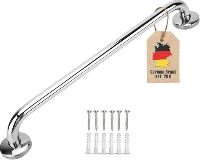 Produktbild von Intirilife Hochglanzpoliert Edelstahl Handtuchhalter Länge 50cm 19mm Stangendurchmesser - Handtuchstange Badetuchhalter Bad Sauna Küche