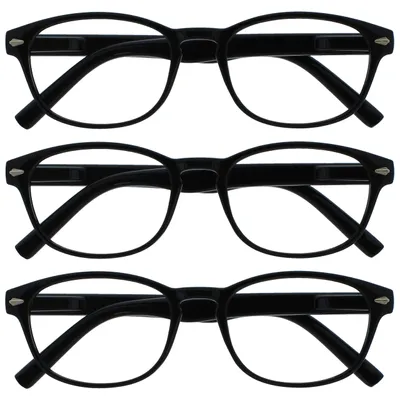 Produktbild von Die Lesebrille Unternehmen Schwarz Leser Wert 3er-Pack Frauen Herren RRR76-111 +1,50