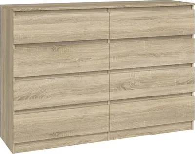 Obrázek produktu pro Topeshop M8 140 SONOMA, Dub, 8 zásuvka/zásuvek, Dřevotřískové desky, Jednobarevný, Moderní, Dřevotřískové desky