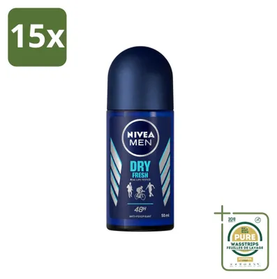 Produktbild von 15 x NIVEA MEN Deo Roller Dry Fresh 50 ml - Vorratspackung - 15 Stücke
