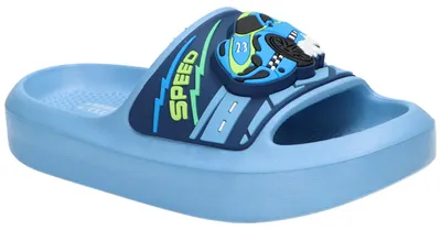 Produktbild von American Club NH214, Kinder Pantoletten EVA leicht Badeschuhe rutschhemmend bequem, Blau 28