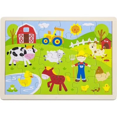 Immagine prodotto di Puzzle di legno - fattoria 24 pezzi
