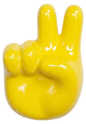Produktbild von Kleiderhaken Gelb Peace Ohne Bohren für Heizkörper, 11x8x7 cm, bis 10 kg