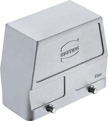 Produktbild von HARTING Han 16B EMV / High Temp Tüllengehäuse hoch, 1xPG29 seitlicher Kabelabgang, für 2 Bügel (am Unterteil)