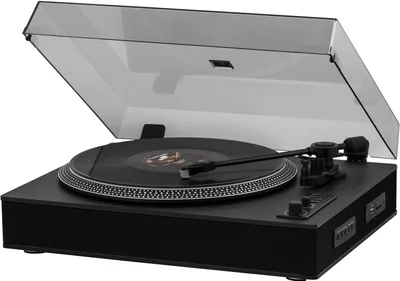 Obrázek produktu pro SENCOR STT 510UBA Gramofon, magnetodynamická přenoska (MM) Audiotechnica s předzesilovačem, vestavěné stereo reproduktory, 2 rychlosti 33/45 ot/min, Bluetooth, USB/SD Slot