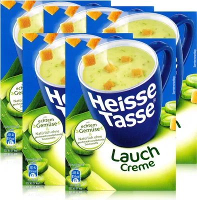 Produktbild von Heisse Tasse Lauch Creme mit Croûtons 3 Beutel á 17,6g (5er Pack)