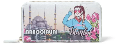 Immagine prodotto di Portafoglio Donna Braccialini Cartoline Istanbul con Zip