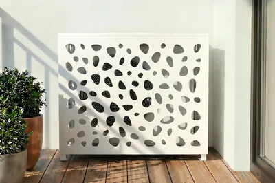 Produktbild von Klimaanlagen- & Wärmepumpen-Abdeckung ANETO SUNNY Aluminium Weiß - Größe M