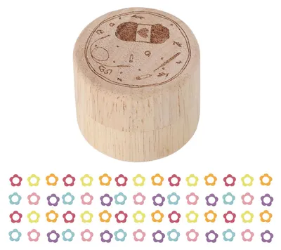 Immagine prodotto di 60 segnapunti colorati, graziosa forma a fiore, anello metallico per lavorare a maglia, uncinetto, bricolage
