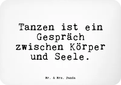 Produktbild von Mr. & Mrs. Panda magnet Tanzen ist ein Gespräch... - Weiß - Geschenk, whiteboardmagnet, Notizhalter, Sprüche, Freundin, Spruch, Tanz, zettelhalter, Kühlschrankmagnet