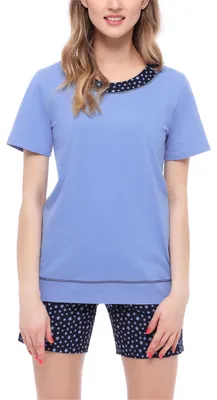 Produktbild von Merry Style Damen Schlafanzug MS10-237 (Blau/Sterne, XL)
