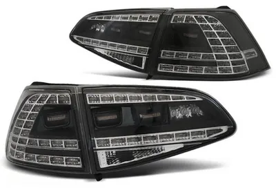 Zdjęcie produktu dla Światła tylne LED, pasujące do VW Golf 7 (VII) sedan, rocznik 2012-2017, kolor czarny, dynamiczne kierunkowskazy
