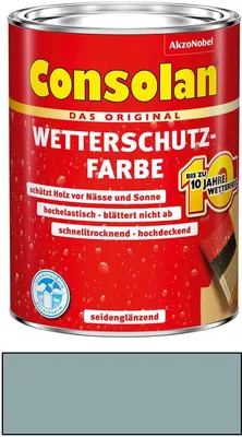 Produktbild von Consolan Wetterschutz-Farbe 2,5 L silbergrau
