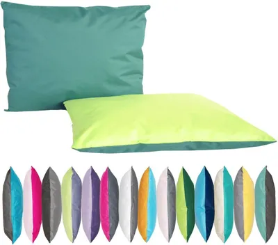 Produktbild von JACK 2-farbiges Wende Outdoor Lounge Kissen 30x50cm Dekokissen inkl. Füllung Wasserfest Sitzkissen Garten Stuhl, Farbe:Dunkelgrün - Grün