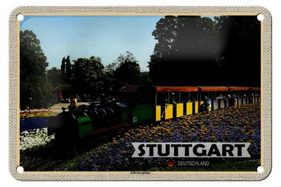 Produktbild von Blechschild Städte Stuttgart Killesbergbahn Park 18x12cm Dekoration