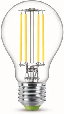 Produktbild von Philips Filament-Lampe, transparent, 40W A60 E27, 2,3 W, 40 W, E27, 485 lm, 50000 h, Kaltweiße