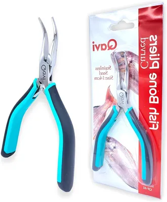 Productafbeelding van Visgraat Tang - Vis Tang - Vis Reinigen - Gebogen Punt - 14 cm - Zilver