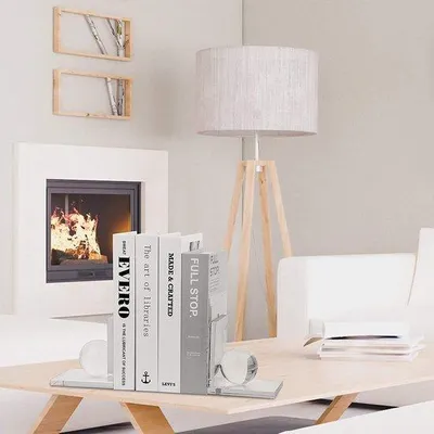 Produktbild von Famanu Bücherstützen-Set – für Bücherregal – Bücherhalter für Regale