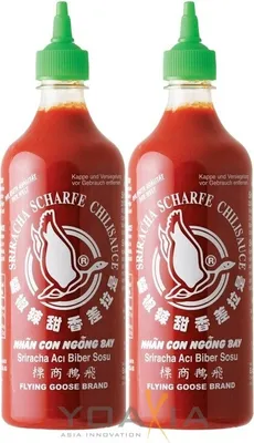 Produktbild von Doppelpack FLYING GOOSE Sriracha scharfe Chilisauce (2x 730ml) Hot Chili Sauce