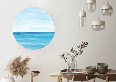 Produktbild von MuchoWow® - Wand-Kreis - Wohnzimmer - Bild - Runde - Wanddeko - Dibond - Kunstdrucke