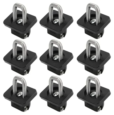 Immagine prodotto di 9 ganci di fissaggio per pianale di carico di autocarri, interni, portata 1000 libbre, ricambio per Chevy Silverado 2007–2021, nero