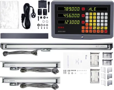 Obrázek produktu pro Digitální displej, rozlišení 0,005 mm, výstup TTL, sada DRO SDS2-3MS