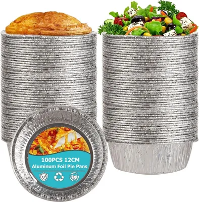 100 runde Aluminium-Backformen 12 cm, Einweg-Kuchenformen