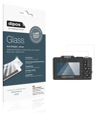 Produktbild von 2x Schutzfolie für WOWAWOLA WD08 - Anti-Shock 9H Folie dipos Glass Kunststoffglas