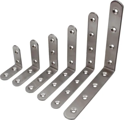 Produktbild von Edelstahl Winkelverbinder Lochwinkel Verbinder Holzverbinder Halter 4-05 65x65x19mm